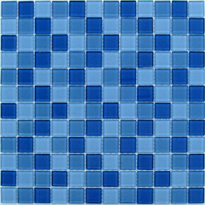 MOSAGRES No-013 Mozaika 30 x 30 cm sklo modrá mix