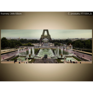 Fototapeta Eiffel Tower in Paris 268x100cm FT1103A_2L (Různé varianty)