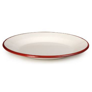 Smaltovaný talířek bílo červený 22cm - Ibili - Ibili