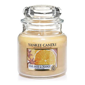 Yankee Candle – vonná svíčka Star Anise & Orange, střední 411 g