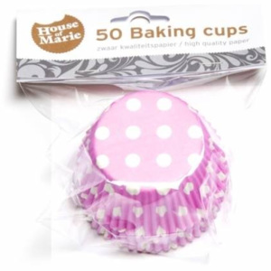 Papírový košíček na muffiny růžový puntíkovaný 50ks - House of Marie - House of Marie