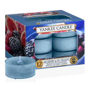Yankee Candle – čajové svíčky Mulberry & Fig Delight, 12 x 9,8 g