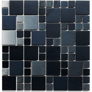 MOSAGRES MMS042 Mozaika metalová Multimix černá 300x300x8mm