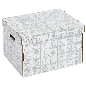 MARUAI Úložná krabice s omalovánkou ANIMAL LAB, Vemzu