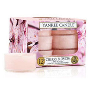 Yankee Candle – čajové svíčky Cherry Blossom, 12 x 9,8 g