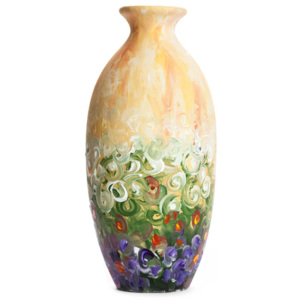 Malovaná váza ELA 10x10x22 cm