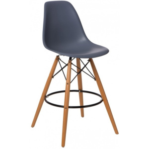 Designová barová židle DSW, tmavě šedá