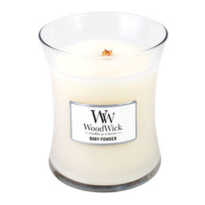 WoodWick – vonná svíčka Dětský pudr, 275 g