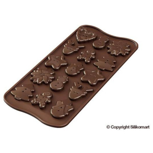Silikonová forma na čokoládu – vánoční knoflíky - Silikomart - Silikomart