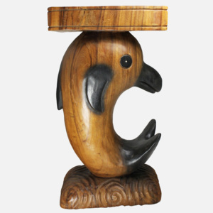 Dřevěná stolička delfín 51 cm Thajsko