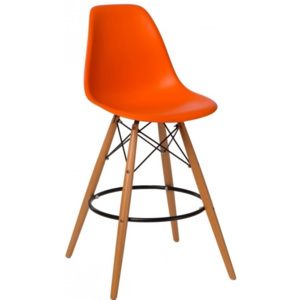Designová barová židle DSW, oranžová 84972 CULTY