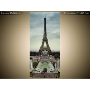 Fototapeta Eiffel Tower in Paris 95x205cm FT1103A_1AN (Různé varianty)