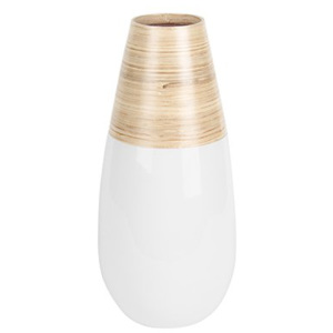 Dekorační váza Bamboo Drop S - bílá