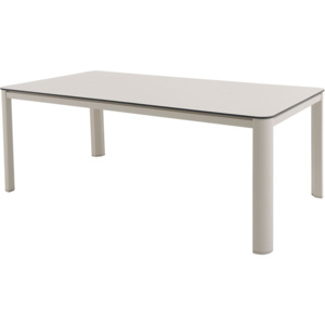 Stůl LUNCH 4 180×95 cm (tmavě béžová) Bílá