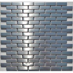 MOSAGRES MM031 Mozaika metalová stříbrná obdélníková 300x300x8mm