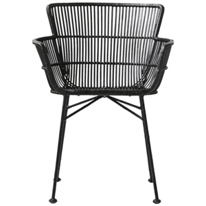 Černá židle s opěrky Coon, Vemzu