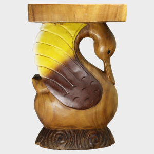 Dřevěná stolička labuť 51 cm Thajsko