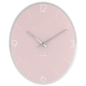 KARLSSON Nástěnné hodiny Elliptical růžové, Vemzu