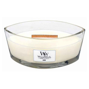 WoodWick – HearthWick vonná svíčka Čistý len, 453 g