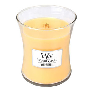WoodWick – vonná svíčka Zimolez a jasmín, 275 g