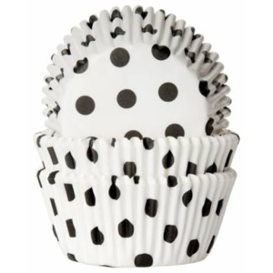Papírový košíček na muffiny puntíky černé 50ks - House of Marie - House of Marie