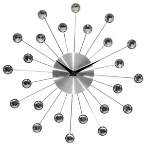 3D hodiny Cristal stříbrné