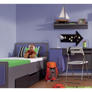 Dětský pokoj LANDO 4, grafit/fialová