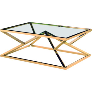 Artelore Konferenční stolek NORMA zlatý 120 x 80 x 45 cm