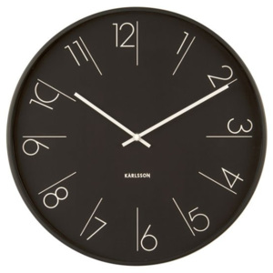KARLSSON Nástěnné hodiny Elegant Numbers černé, Vemzu