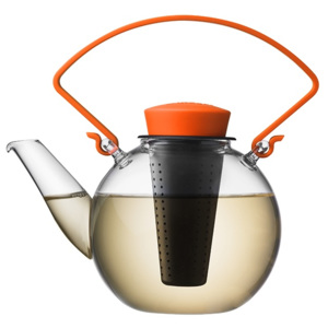 QDO Skleněná čajová konvice Tea for U oranžová, Vemzu