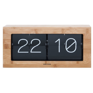 KARLSSON Stolní hodiny Boxed Flip XL světlé dřevo, Vemzu