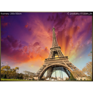 Fototapeta Eiffel Tower Paris 200x150cm FT1204A_2N (Různé varianty)