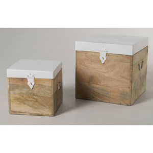 Set 2 dřevěných boxů