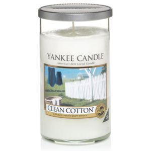 Yankee Candle – Décor vonná svíčka Clean Cotton, střední 340 g