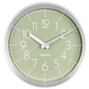 KARLSSON Nástěnné hodiny Convex zelené, Vemzu