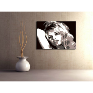 Ručně malovaný POP Art Brigitte Bardot 1 dílný 100x70cm