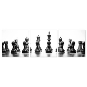 Obraz na zeď - Šachové figurky, (150 x 50 cm)