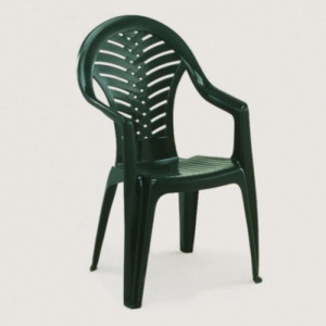 Bibl Brno Plastová židle Oceán zelená o rozměrech 57,5x56x94cm