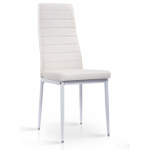 Jídelní čalouněná židle v bílé barvě typ III KN170