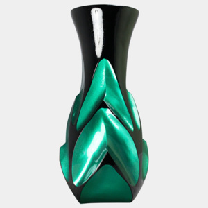 Váza černo-zelená 30 cm Thajsko