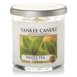 Yankee Candle – Décor vonná svíčka White Tea, malá 198 g