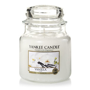 Yankee Candle – vonná svíčka Vanilla, střední 411 g