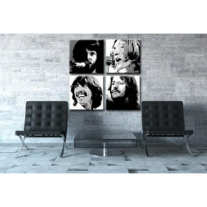 Ručně malovaný POP Art Sleva 23% obraz BEATLES 4 dílný 100x100 cm bea4 / 24h (skladem a ihned k odeslání)