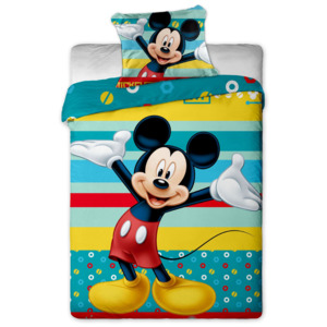Jerry Fabrics Dětské oboustranné povlečení Mickey, 140x200/70x90 cm - barevné