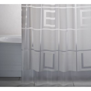 Grund Koupelnový závěs ALFABETO PVC, bílý, 120x200 cm