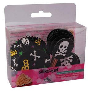 Košíček na muffiny s dekorací piráti 24ks - Silikomart - Silikomart