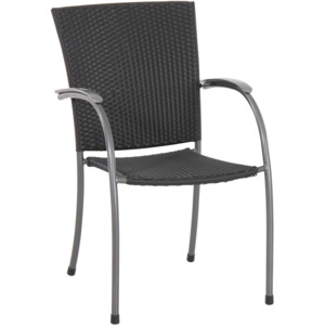 Stohovatelná židle FIRERA 1 (tmavě šedá) Černá