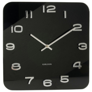 KARLSSON Nástěnné hodiny Vintage černé, Vemzu