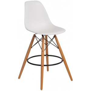 Designová barová židle DSW, bílá