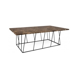 Konferenční stolek Rofus, mramor (Hnědá, černá podnož) 9500.627415 Porto Deco